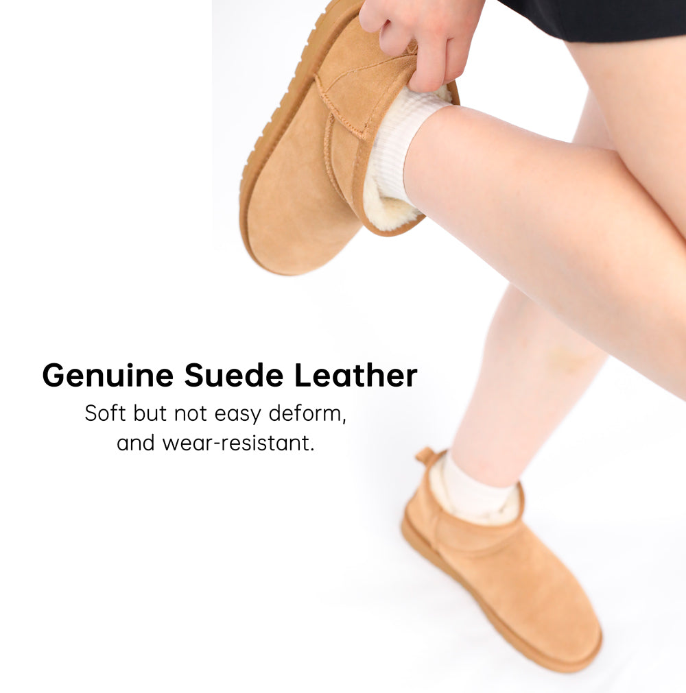 #5899 Classic Ankle A | Flat Padded Ankle Snow Boots【Ship from DE】