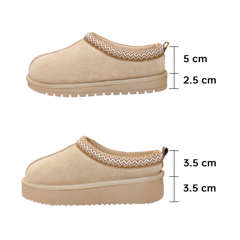2410 Platform Suede Braided Fluffy Slipper Shoes