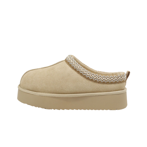 2410 Platform Suede Braided Fluffy Slipper Shoes